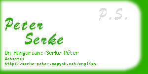 peter serke business card